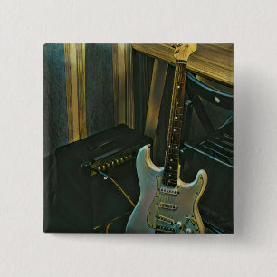 Bóton Quadrado 5.08cm presente de guitarra de baixo acústico