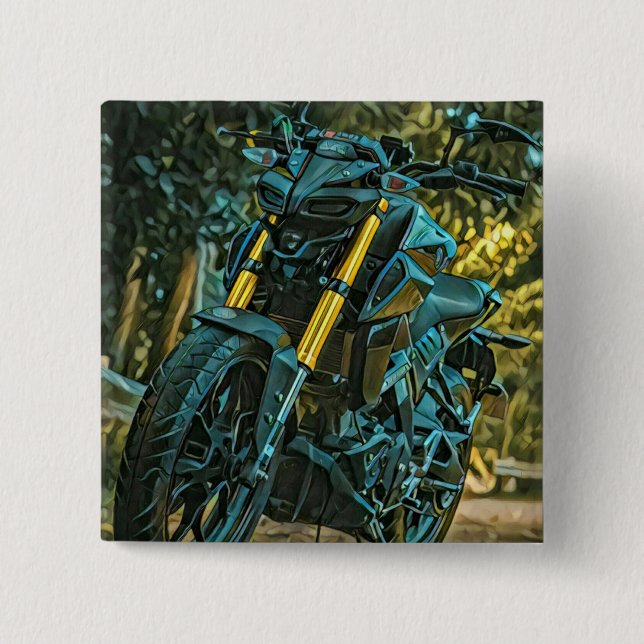 Bóton Quadrado 5.08cm Presente de moto (Frente)