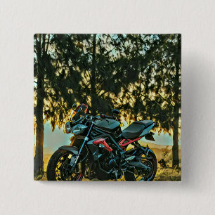 Bóton Quadrado 5.08cm Presente de motocicletas