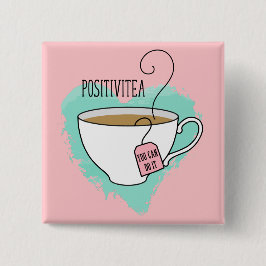 Bóton Quadrado 5.08cm Presente de Positivitea Fofo para Graduação, Novo 