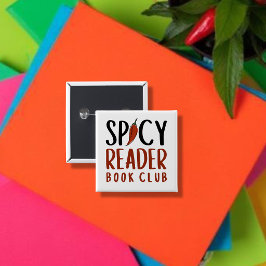 Bóton Quadrado 5.08cm Presente de Tipografia do Clube do Livro Spicy Rea