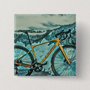 Bóton Quadrado 5.08cm Presente do touro de bicicleta