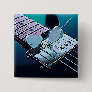 Bóton Quadrado 5.08cm presente guitarrista legal