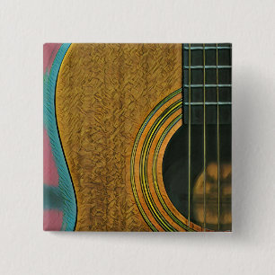 Bóton Quadrado 5.08cm Presente para guitarrista músico