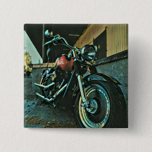 Bóton Quadrado 5.08cm Presentes Biker
