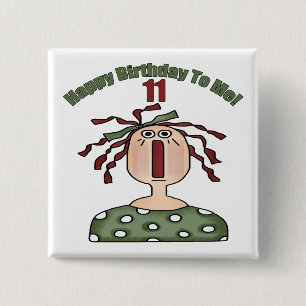 Bóton Quadrado 5.08cm Presentes de aniversário Raggedy de Annie 11os
