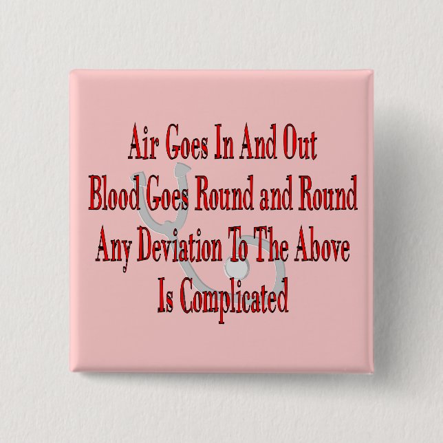 Bóton Quadrado 5.08cm Presentes De Enfermeiro/Terapêutica Respiratória (Frente)