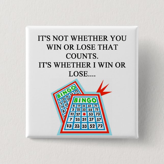 Bóton Quadrado 5.08cm presentes do jogador do bingo (Frente)