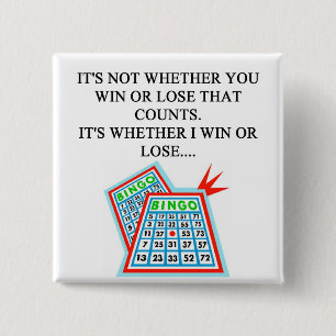 Bóton Quadrado 5.08cm presentes do jogador do bingo