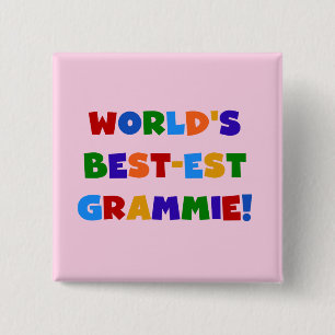 Bóton Quadrado 5.08cm Presentes do Melhor-est Grammie do mundo brilhante