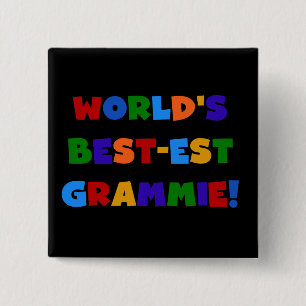 Bóton Quadrado 5.08cm Presentes do Melhor-est Grammie do mundo brilhante