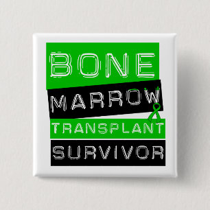 Bóton Quadrado 5.08cm Presentes do sobrevivente da transplantação da