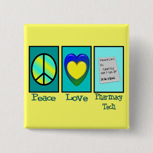 Bóton Quadrado 5.08cm Presentes do técnico da farmácia