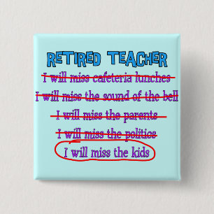 Bóton Quadrado 5.08cm Presentes engraçados aposentados da senhorita