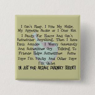 Bóton Quadrado 5.08cm Presentes médios do estudante da farmácia