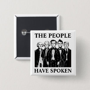 Bóton Quadrado 5.08cm Presidente Inauguração