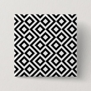 Bóton Quadrado 5.08cm Preto e Branco