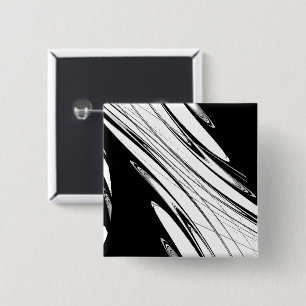Bóton Quadrado 5.08cm Preto e Branco Moderno