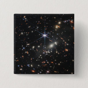 Bóton Quadrado 5.08cm Primeiras imagens do telescópio espacial JWST Jame