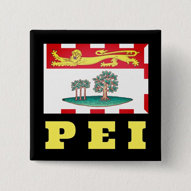 Bóton Quadrado 5.08cm Prince Edward Island Flag (Frente)