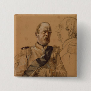 Bóton Quadrado 5.08cm Prince Otto Von Bismarck