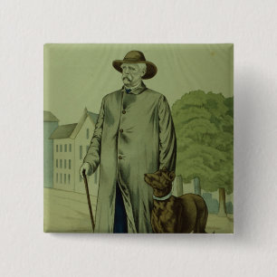 Bóton Quadrado 5.08cm Prince Otto Von Bismarck em Friedrichsruh