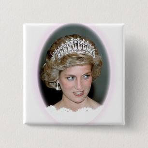 Bóton Quadrado 5.08cm Princesa deus abençoe Diana