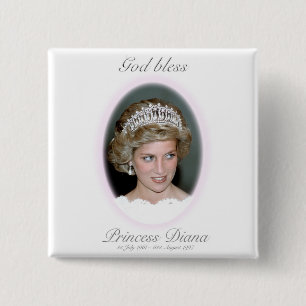 Bóton Quadrado 5.08cm Princesa deus abençoe Diana