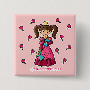 Bóton Quadrado 5.08cm Princesa estragada