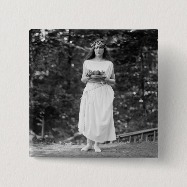 Bóton Quadrado 5.08cm Princesa IDA Cantacuzene: 1922 (Frente)