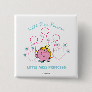 Bóton Quadrado 5.08cm Princesa pura de 100% - senhorita pequena princesa