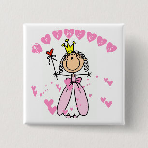 Bóton Quadrado 5.08cm Princesa Vara Figura Camiseta e presentes do