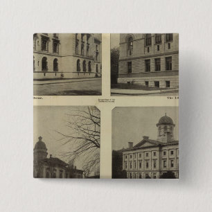 Bóton Quadrado 5.08cm Principais Bldgs, Portland, Oregon