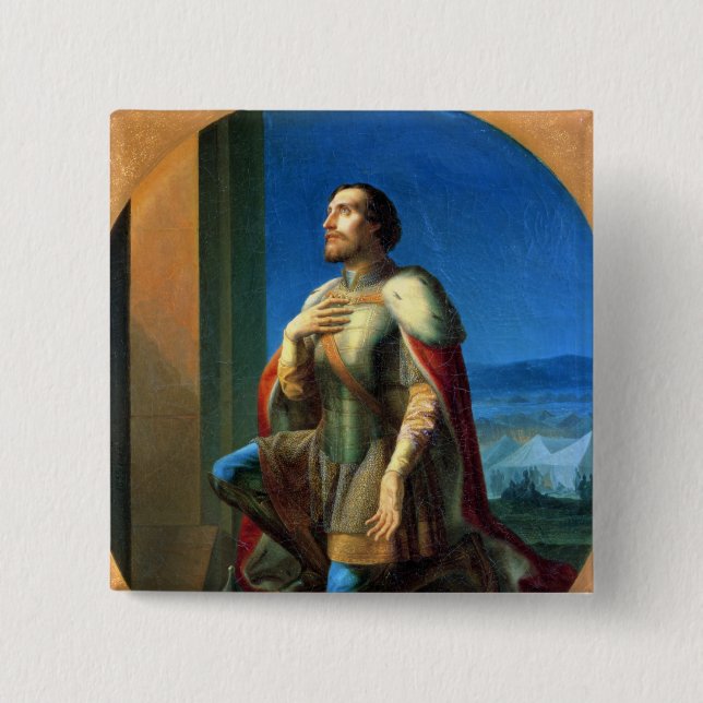 Bóton Quadrado 5.08cm Príncipe de Alexander Nevsky de Novgorod (Frente)