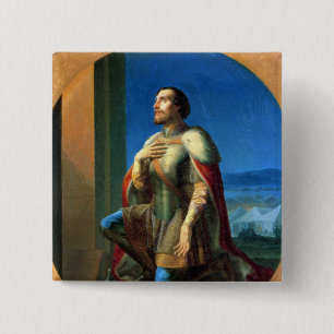 Bóton Quadrado 5.08cm Príncipe de Alexander Nevsky de Novgorod