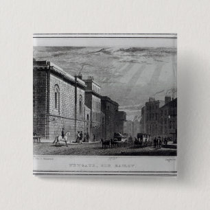 Bóton Quadrado 5.08cm Prisão de Newgate e o Bailey idoso