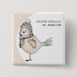 Bóton Quadrado 5.08cm Produção de Chapéu Esparto de inverno Monograma