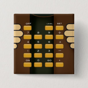 Bóton Quadrado 5.08cm Professor Calculadora