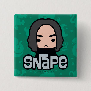 Bóton Quadrado 5.08cm Professor Snape Cartoon Character Art