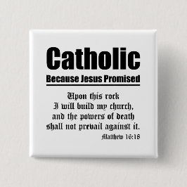 Bóton Quadrado 5.08cm Promessa Católica