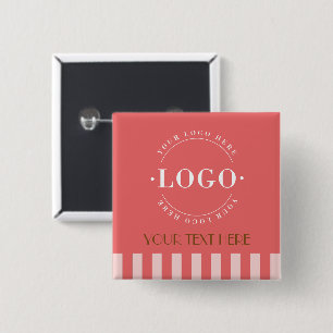 Bóton Quadrado 5.08cm Promoção comercial de logotipos colorido da empres