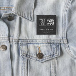 Bóton Quadrado 5.08cm Promocional de texto e logotipo personalizado mini