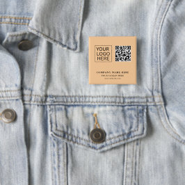 Bóton Quadrado 5.08cm Promocional de texto e logotipo personalizado mini