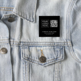 Bóton Quadrado 5.08cm Promocional de texto e logotipo personalizado mini