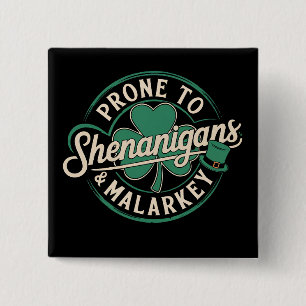 Bóton Quadrado 5.08cm Prona Para Shenanigans E Dia de São Patrício De Ma