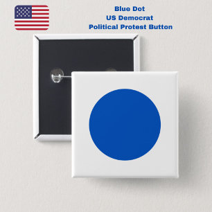 Bóton Quadrado 5.08cm Protesto Anti-Trump ao Apoio Democrata Azul dos EU