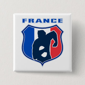 Bóton Quadrado 5.08cm protetor da bandeira de france do francês do