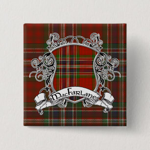 Bóton Quadrado 5.08cm Protetor do Tartan de MacFarlane