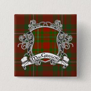 Bóton Quadrado 5.08cm Protetor do Tartan de MacGregor
