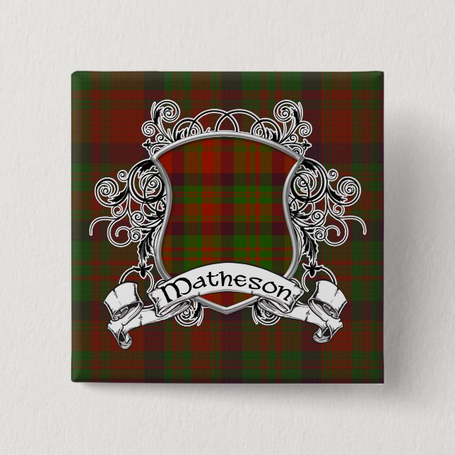 Bóton Quadrado 5.08cm Protetor do Tartan de Matheson (Frente)